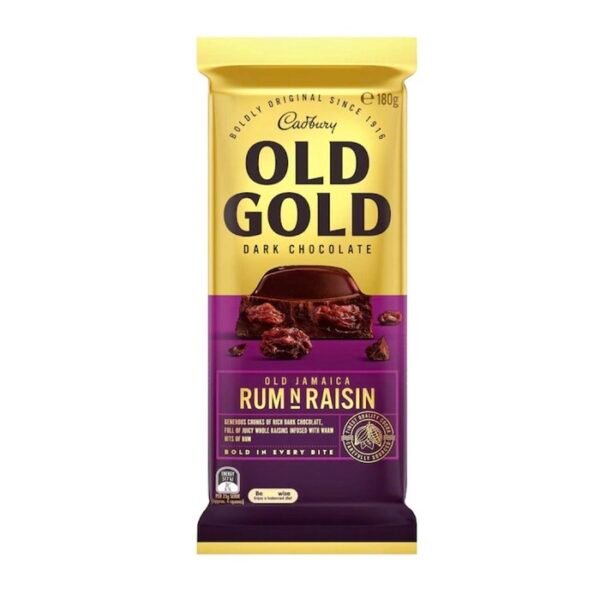Cadbury Old Gold Dark Chocolate Rum n Raisin 180g