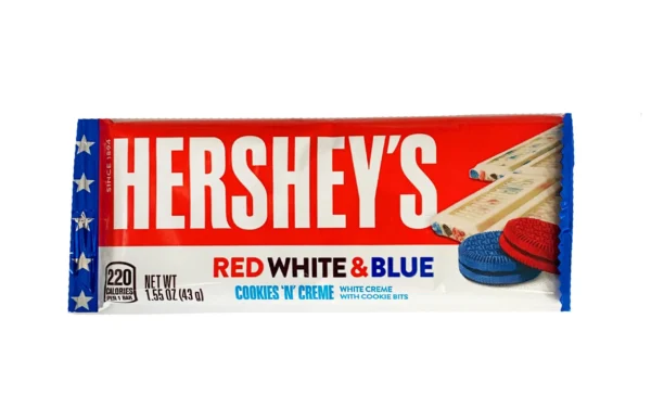 Hershey’s Red White and Blue Cookies n Creme Chocolate Bar 43g
