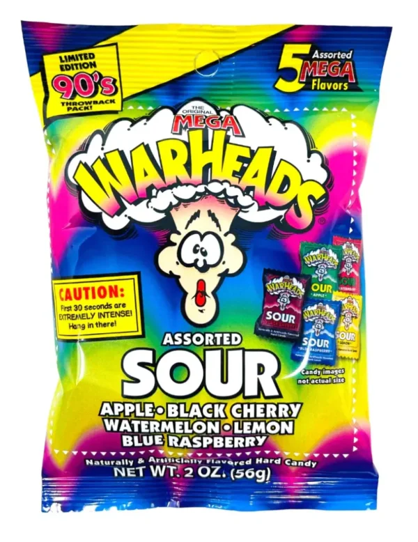 Warheads Assorted Sour Hard Candy 56g