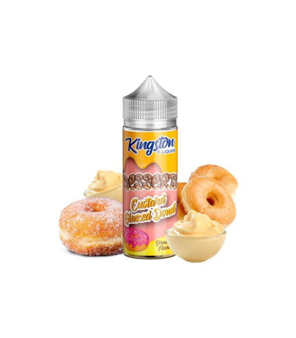 Kingston Desserts Custard Glazed Donut Eliquid 100ml Shortfill Bottle